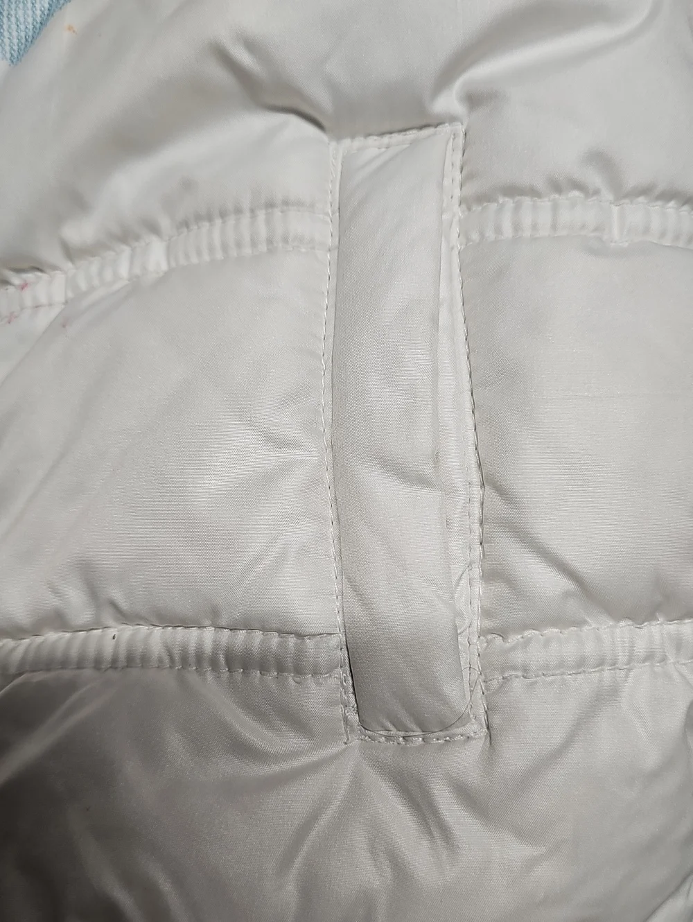 Old Navy Kids White Puffer Vest with Pastel Chevron Detail